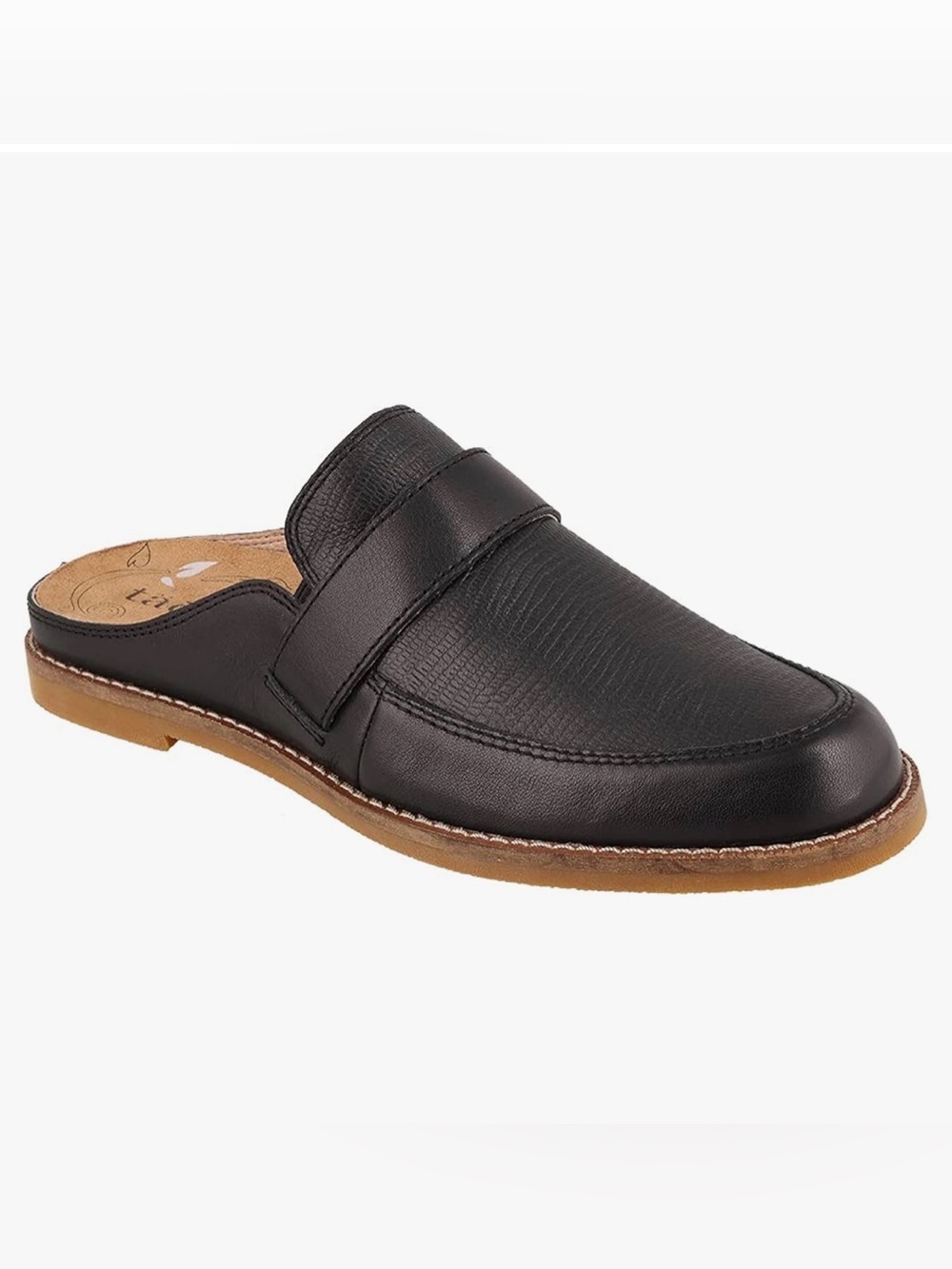New- Women Taos Royal Black Snake Embossed Mule Loafers – Women’s 7.5